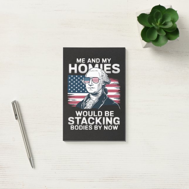 4 juli patriotisk amerikansk post-it block (Kontor)