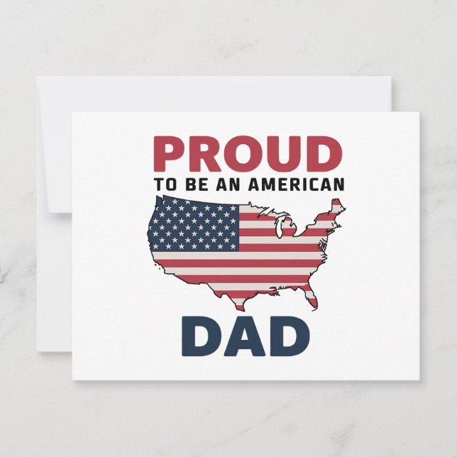 4 juli patriotisk fadersdag inbjudningar (Framsida)