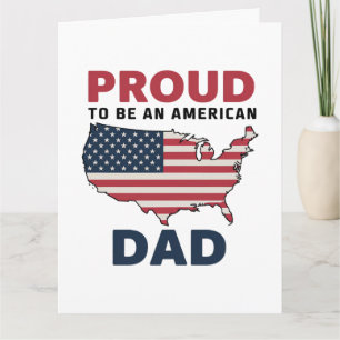 4 juli patriotisk fadersdag kort