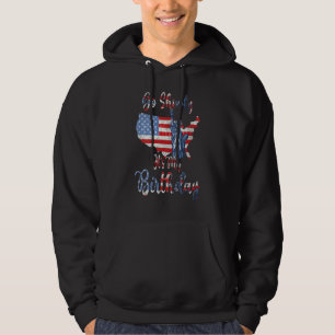 4 juli Patriotisk Gå Kort Är det din födelsedag Hoodie