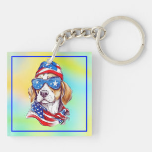 4 juli patriotisk hunddesign
