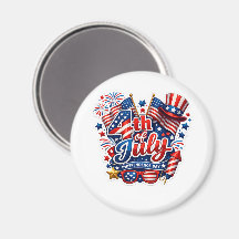 4 juli patriotisk kök-magnet