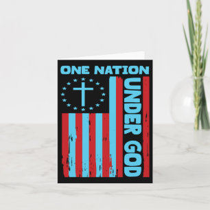 4 juli patriotisk kristen flagga en nation enad kort