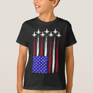 4 juli Patriotisk Röd Vit Blå Usa Flagga Strid T Shirt