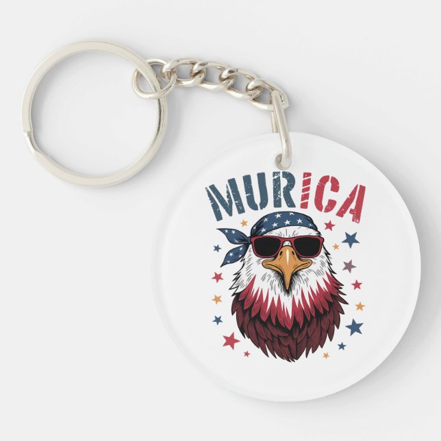 4 juli Patriotisk Rolig Örn USA (Framsidan)