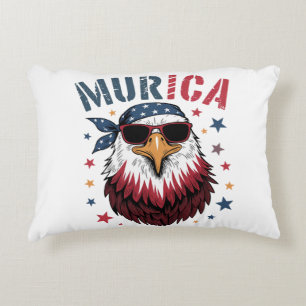 4 juli Patriotisk Rolig Örn USA Prydnadskudde