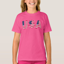 4 juli patriotisk USA amerikansk flagga stjärna fe T Shirt