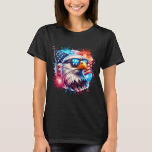 4 juli Patriotisk Vitörn Usa Amerikansk Flagga Fi T Shirt