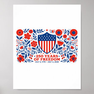 4 juli Patriotiska 250-årsjubileum 250 år Poster