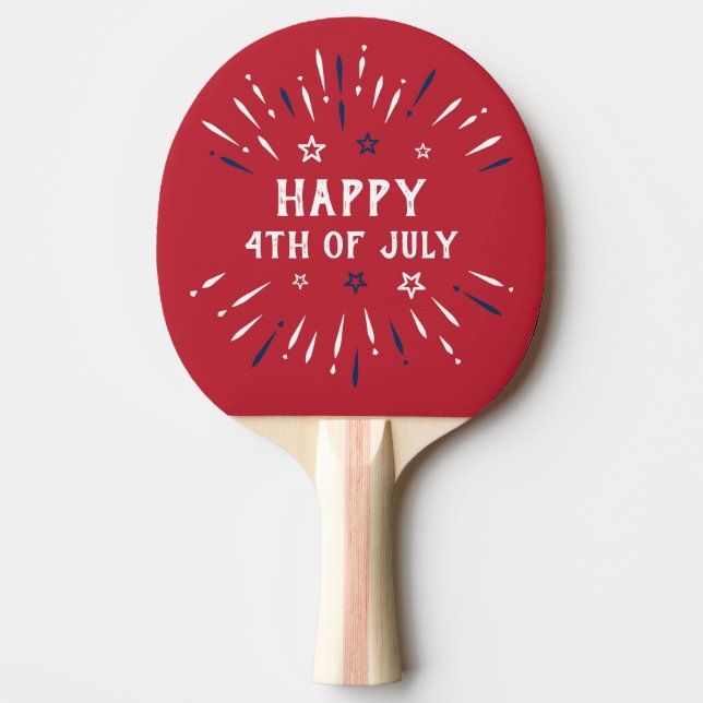 4 juli Patriotiska amerikanska självständighetsdag Pingisracket (Framsidan)