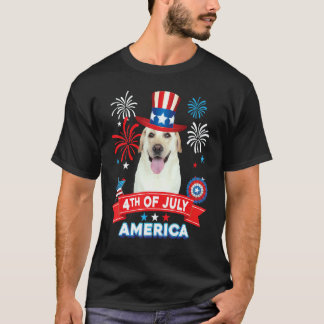4 juli Patriotiska Dag Labrador Retriever Hund T Shirt
