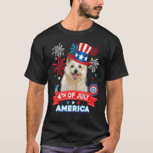 4 juli Patriotiska Dag Norwich Terrier Hund Obehro T Shirt