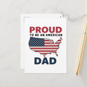 4 juli Patriotiska Fars dag Helg Vykort