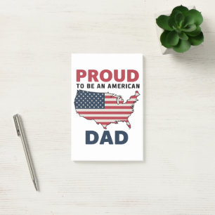 4 juli Patriotiska Fars dag Post-it Block