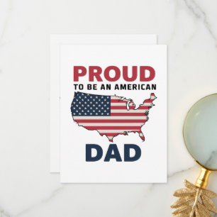 4 juli Patriotiska Fars dag Tack Kort