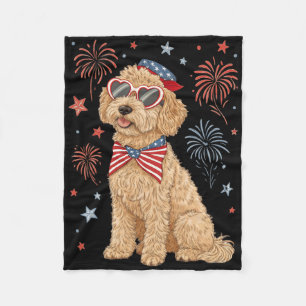 4 juli Patriotiska Merica George Washington Jul Fleecefilt