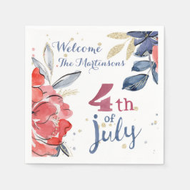 4 juli Personligen Party Snyggt Pappersservett