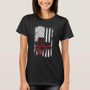 4 juli Piano Patriotic USA flagga T Shirt