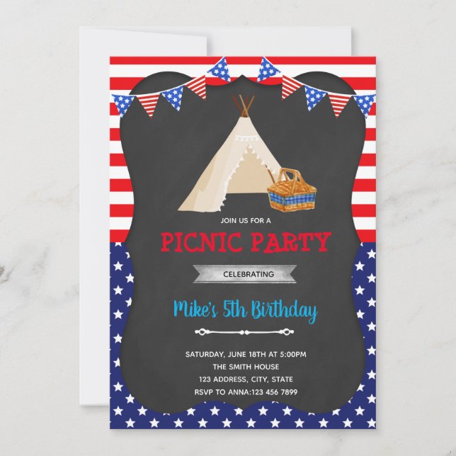 4 juli picknickfest inbjudan (Framsida)