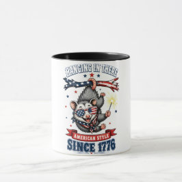 4 juli-Possumhängande mugg