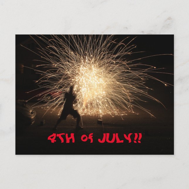 4 juli!!! Postkort Vykort (Framsida)