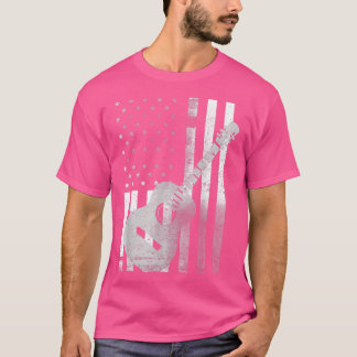 4 juli: Proud American Flagga - Land Music Gu T Shirt