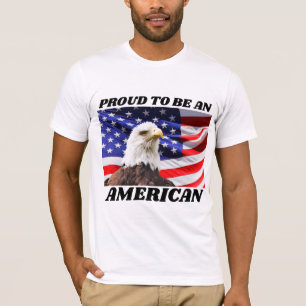 4 JULI PROUD AMERIKANSKA PATRIOTISKA T-SHIRTS
