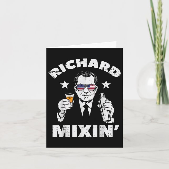 4 juli Richard Mixin Nixons president Patriot Kort (Framsida)