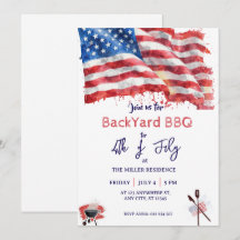 4 juli röd vit blå USA grillfest 