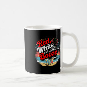 4 juli röda vita sprit kryssning resa firande kaffemugg