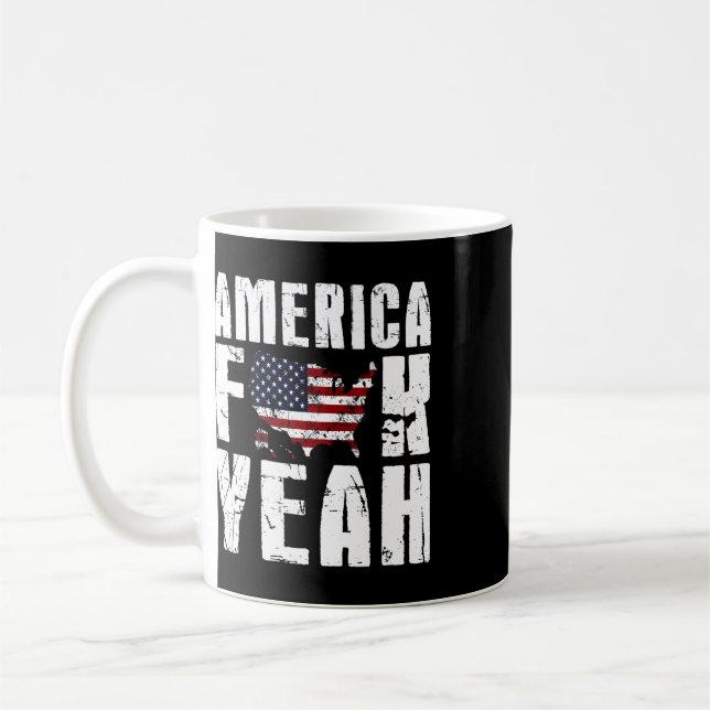 4 juli rolig - Amerika Yeah  Kaffemugg (Vänster)