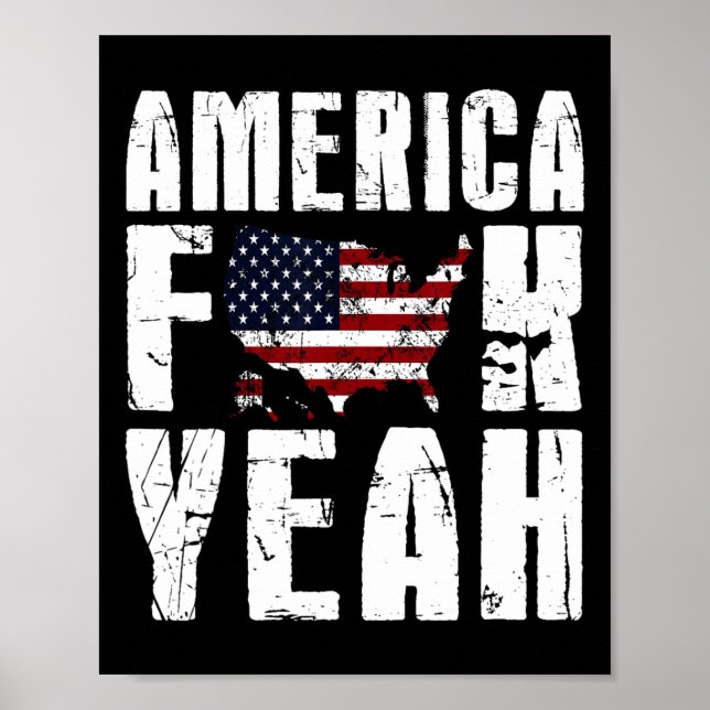 4 juli rolig - Amerika Yeah  Poster (Framsidan)
