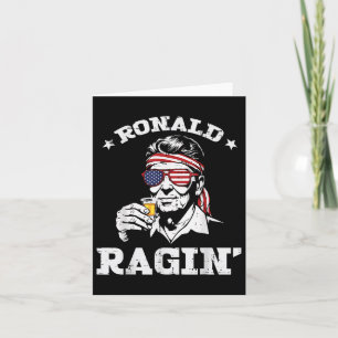 4 juli Ronald Ragin Funny juli Fjärde Party Kort