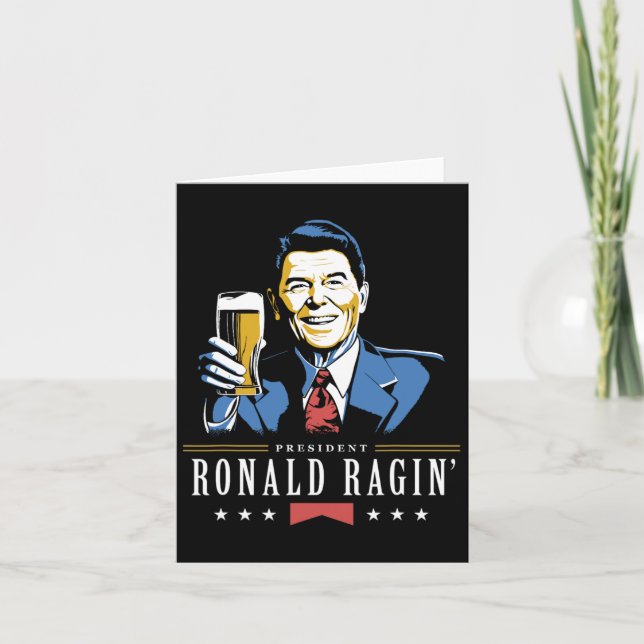 4 juli Ronald Ragin Roligt Öl  Kort (Framsida)