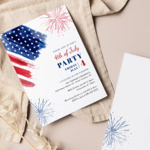 4 juli Rött vitt blått Independence day Party