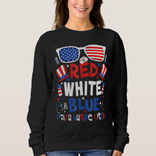 4 juli Rött vitt blått Pacu Nurse Crew Patriot T Shirt