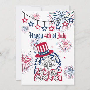 4 juli självständighetsdag amerikansk örn julkort