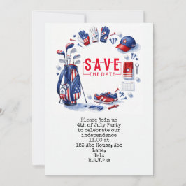  4 juli självständighetsdag Golfare fest   Inbjudningar