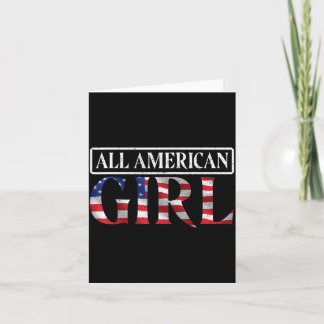 4 juli självständighetsdag Helt amerikansk tjej Kort