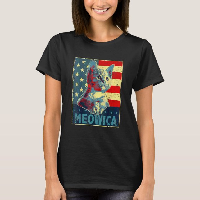4 juli självständighetsdag Meowrika 'meowrika T Shirt (Framsida)