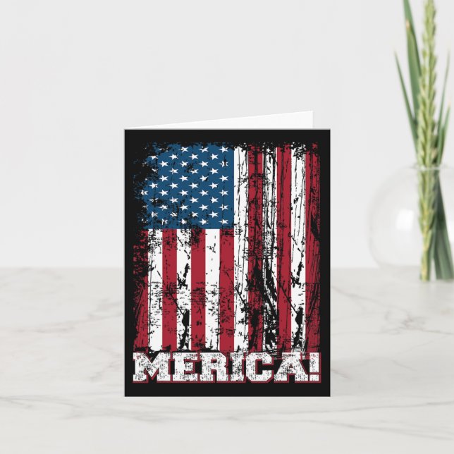 4 juli självständighetsdag USA:s amerikanska flagg Kort (Framsida)
