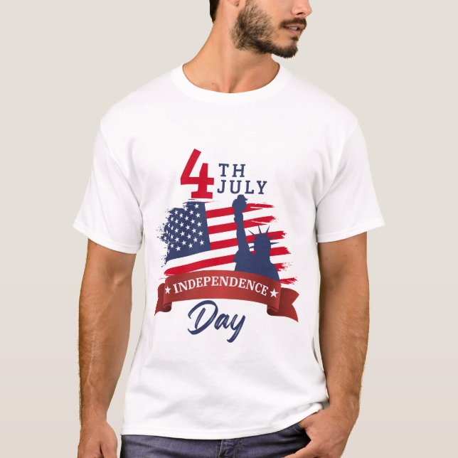 4 juli självständighetsdag usa t shirt (Framsida)