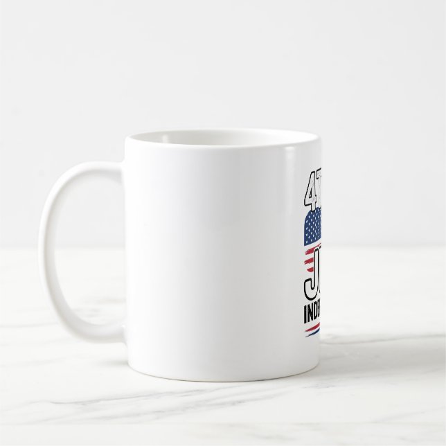 4 juli självständighetsdag Vintage skjorta design_ Kaffemugg (Vänster)