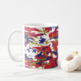 4 juli, självständighetsdagen, Kamouflage Guld Kaffemugg