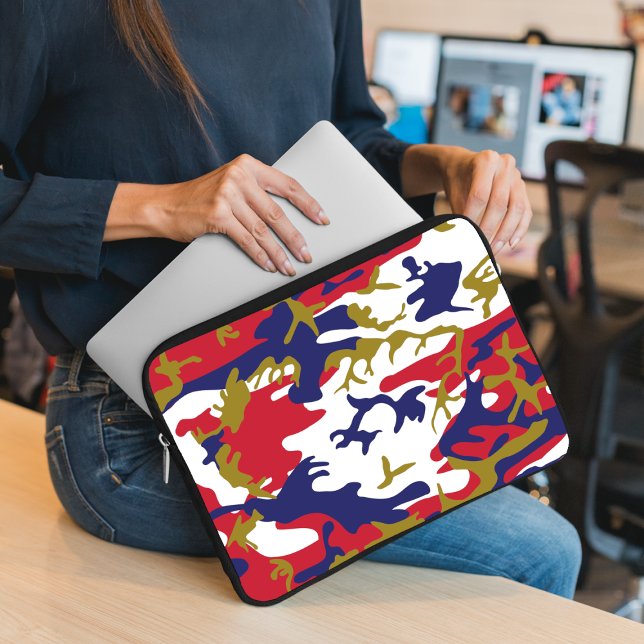 4 juli, självständighetsdagen, Kamouflage Guld Laptop Fodral (Skapare uppladdad)