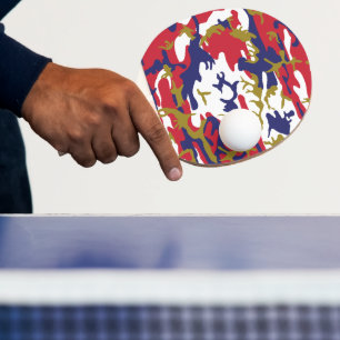 4 juli, självständighetsdagen, Kamouflage Guld Pingisracket