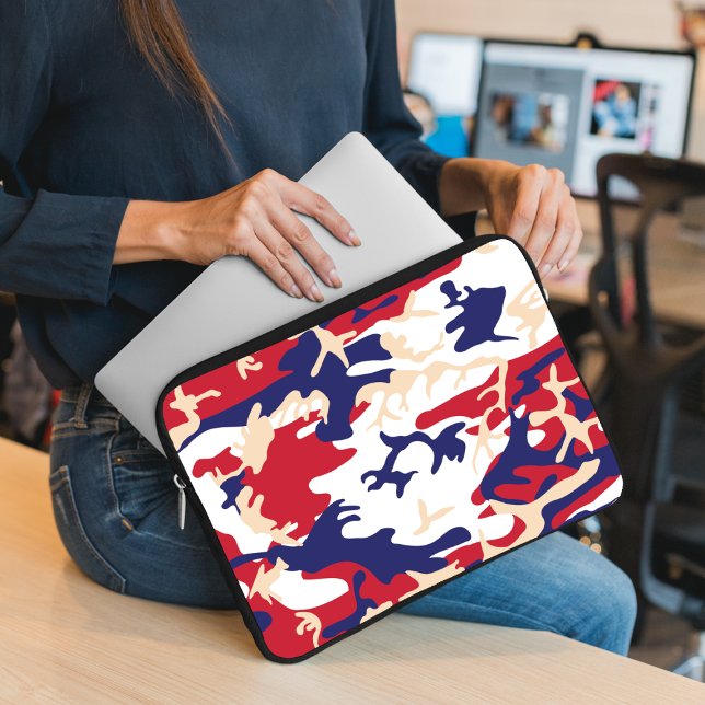 4 juli, självständighetsdagen, kamouflagebeige laptop fodral (Skapare uppladdad)