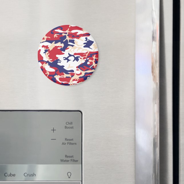 4 juli, självständighetsdagen, kamouflagebeige magnet (In Situ (Fridge))