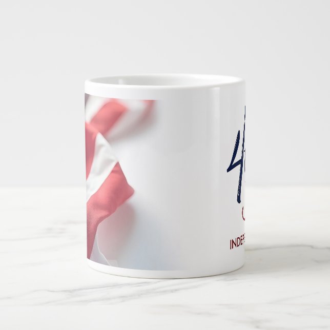 4 juli självständighetsdagen patriotisk design jumbo mugg (Framsidan)