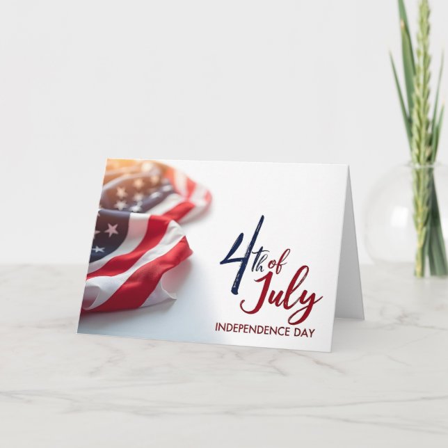 4 juli självständighetsdagen patriotisk design kort (Framsida)